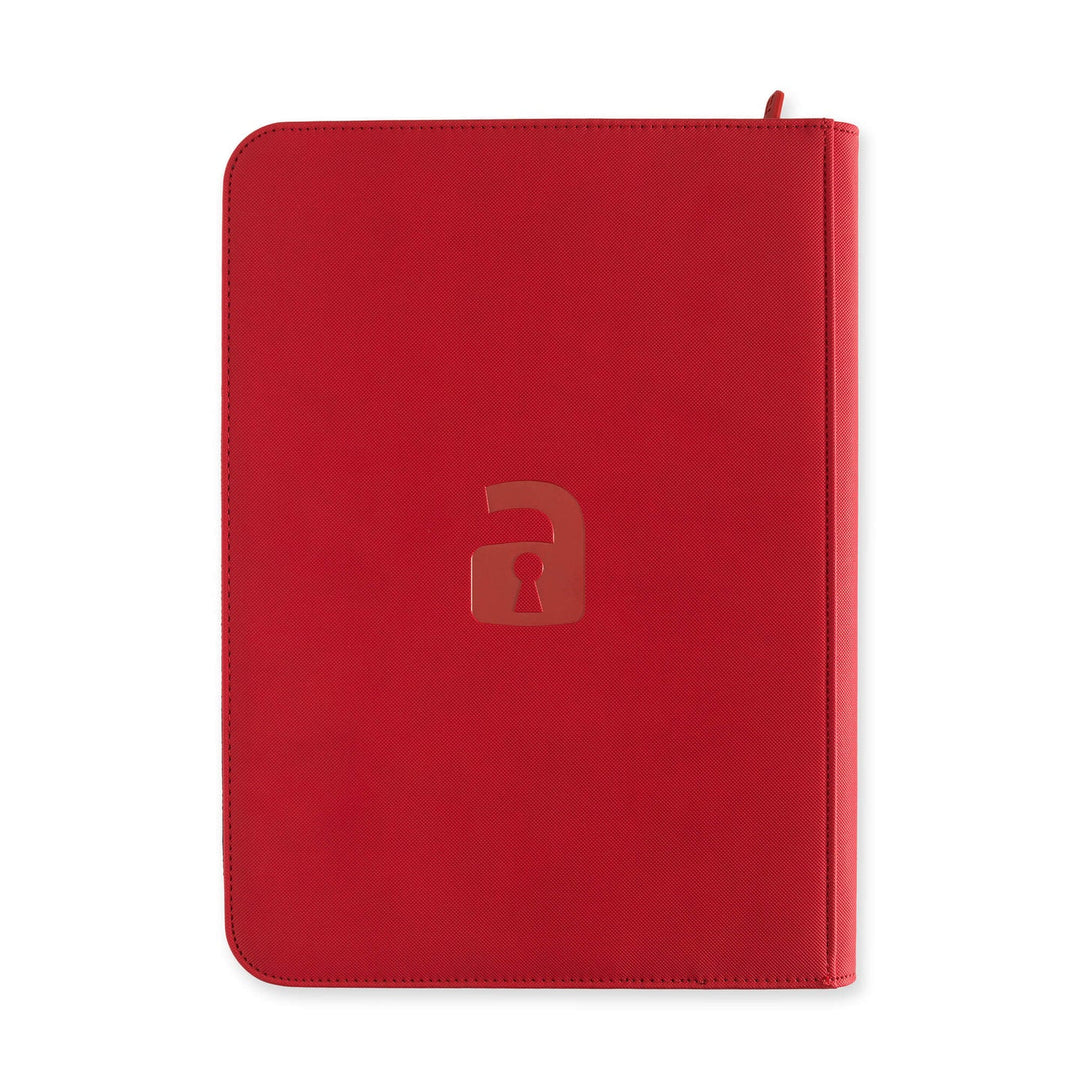 Exo-Tec Zip Binder 9-Pocket Fire Red