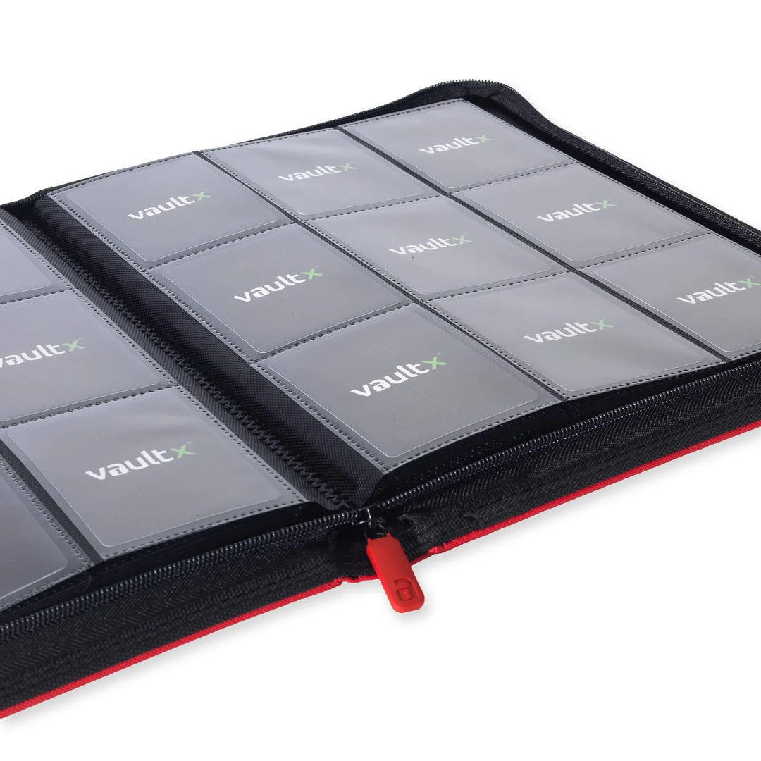 Exo-Tec Zip Binder 9-Pocket Fire Red