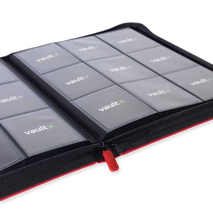 Exo-Tec Zip Binder 9-Pocket Fire Red