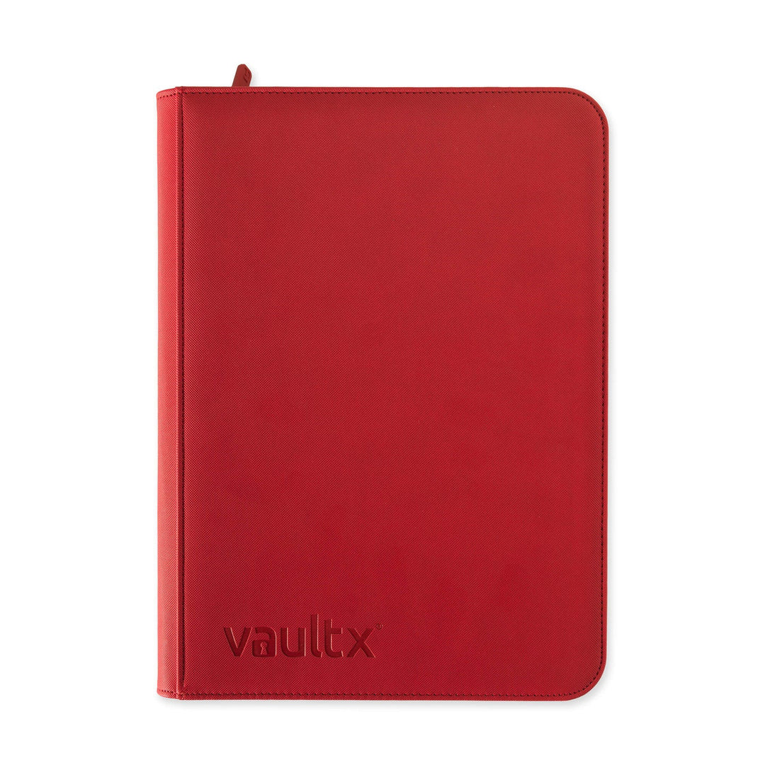 Exo-Tec Zip Binder 9-Pocket Fire Red
