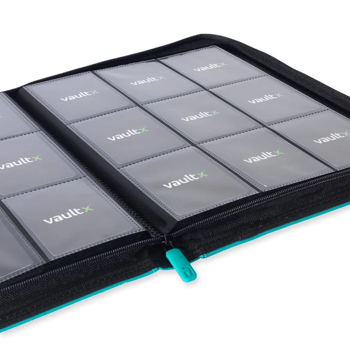 Exo-Tec Zip Binder 9-Pocket Ocean Blue