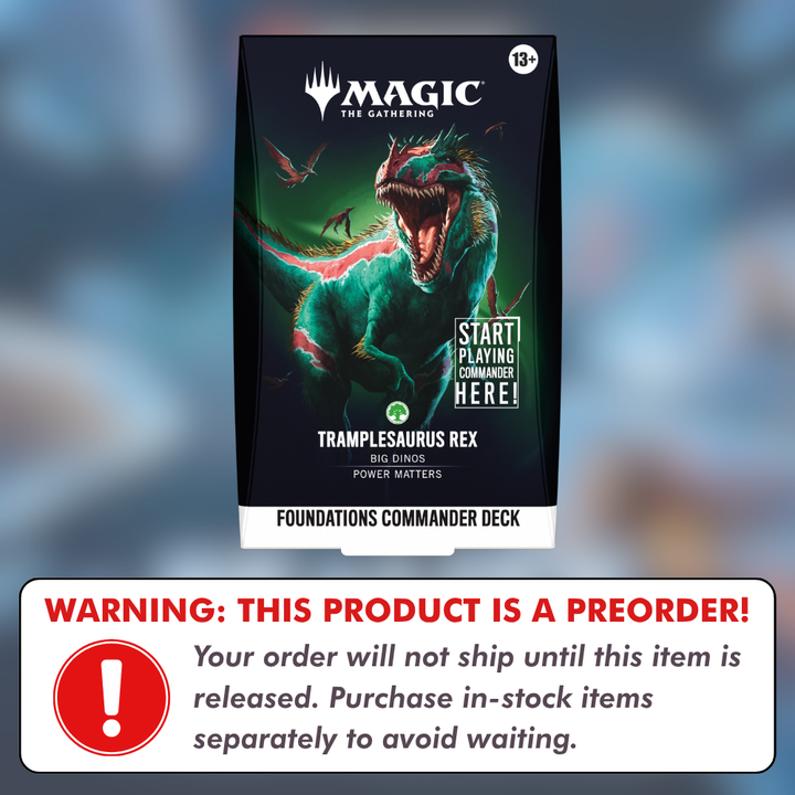 Preorder: Foundations Commander Deck Tramplesaurus Rex
