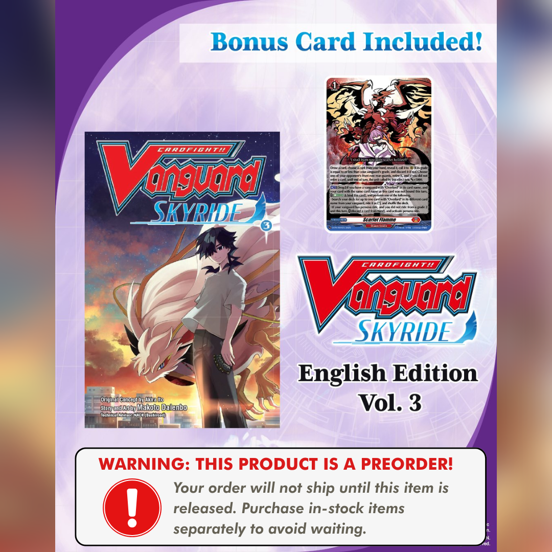 Preorder: Cardfight!! Vanguard Skyride Manga Vol. 3 Playset Bundle
