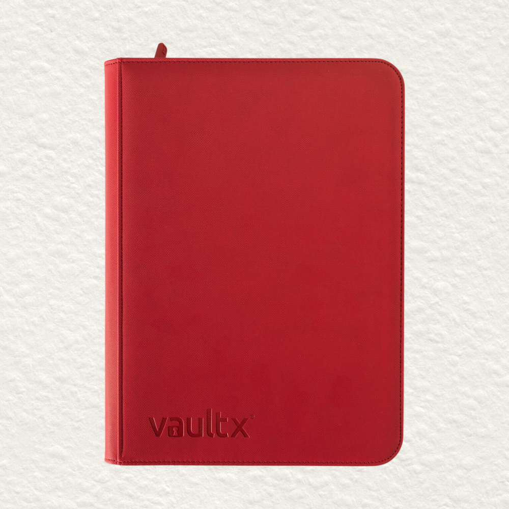 Exo-Tec Zip Binder 9-Pocket Fire Red