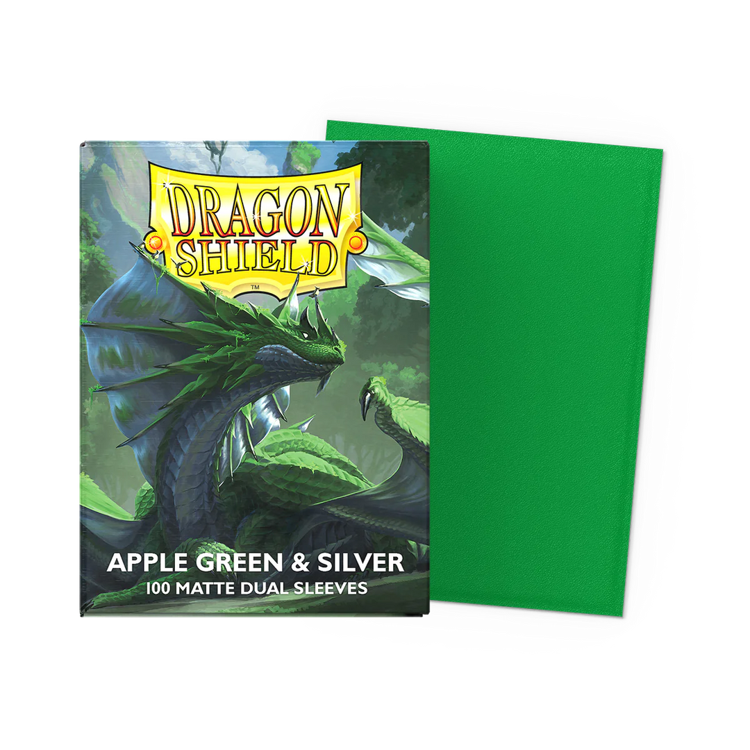 Dragon Shield Dual Matte Standard Apple Green & Silver