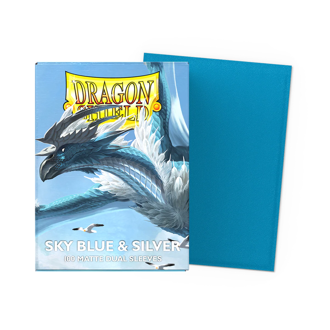 Dragon Shield Dual Matte Standard Sky Blue & Silver