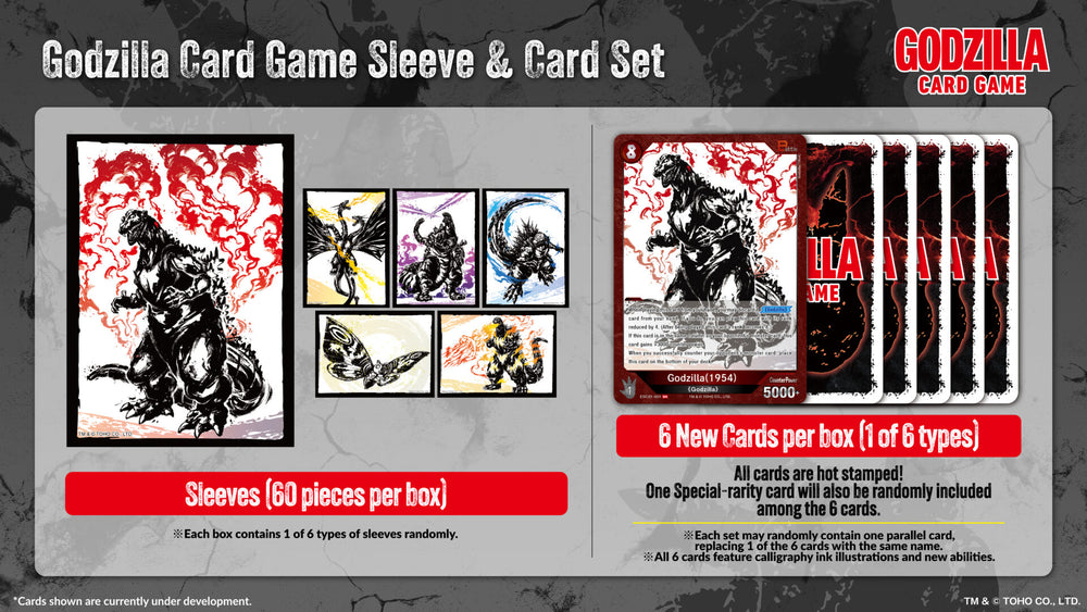 godzilla card sleeves Preorder: Ink-Brushed Monster Rampage Sleeve & Card Set – Topspot Cards