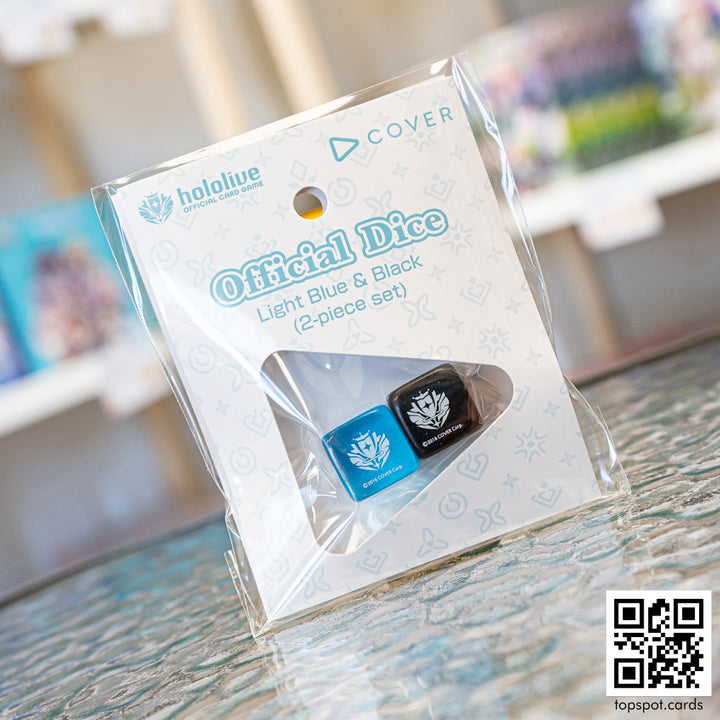 Hololive OCG Dice Set- Light Blue & Black (2-piece set)