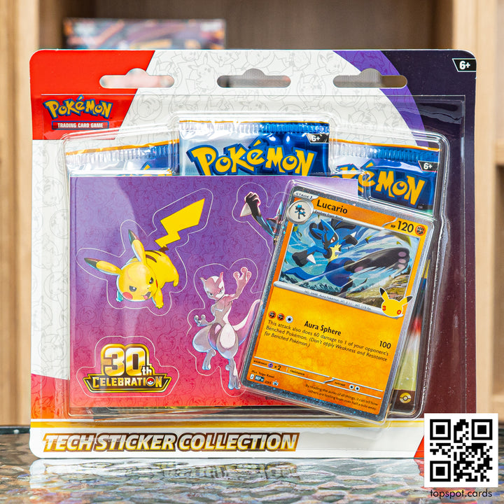 LIMIT 1: Pokemon 30th Celebration Tech Sticker Collection (Lucario)