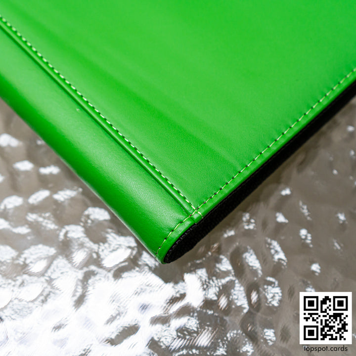 Premium 12-Pocket Zipper Binder Green