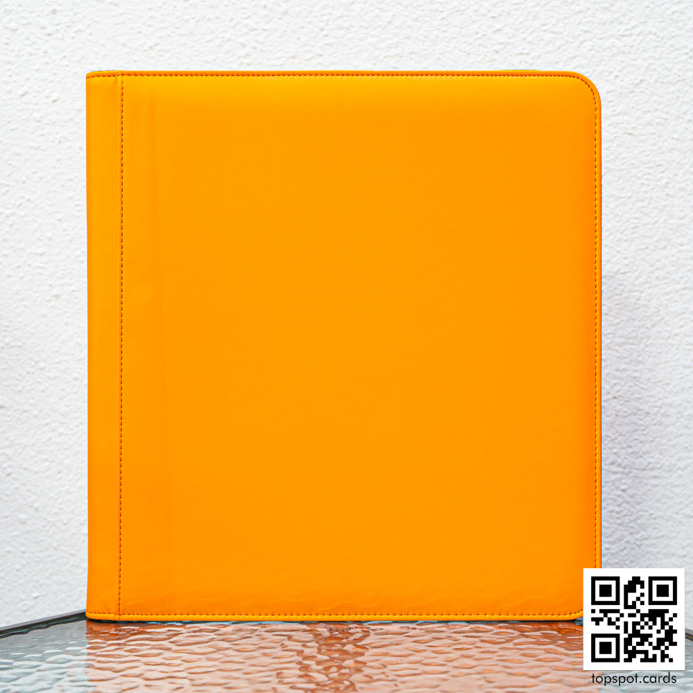 Premium 12-Pocket Zipper Binder Orange