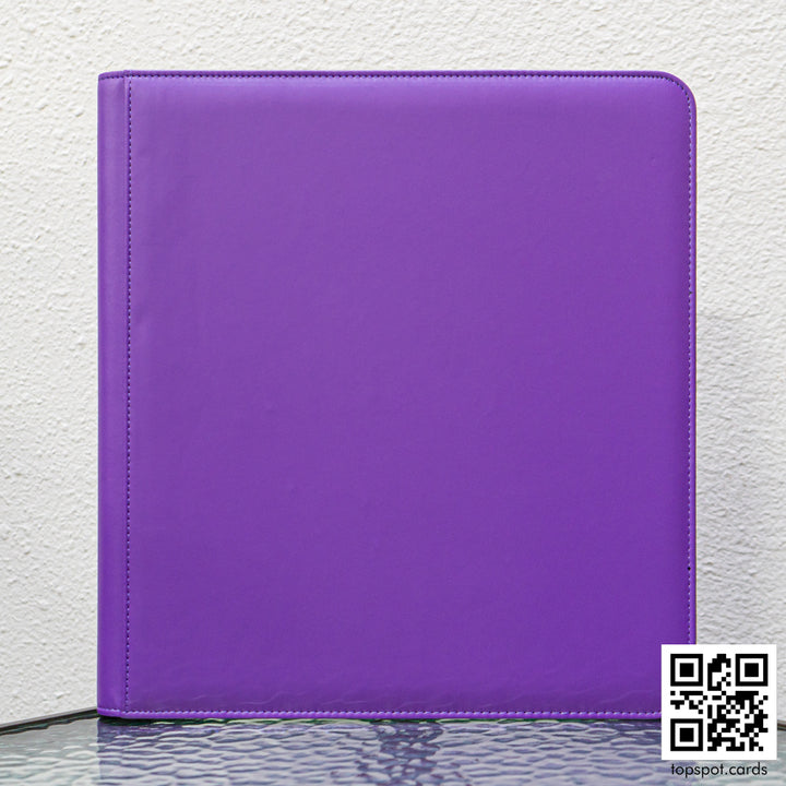 Premium 12-Pocket Zipper Binder Purple