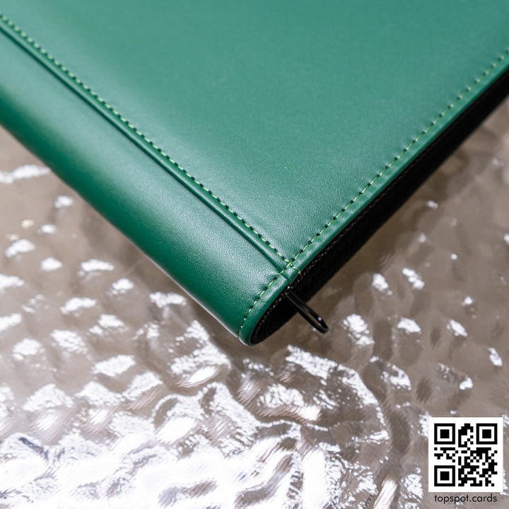 Premium 12-Pocket Zipper Binder Royal Green