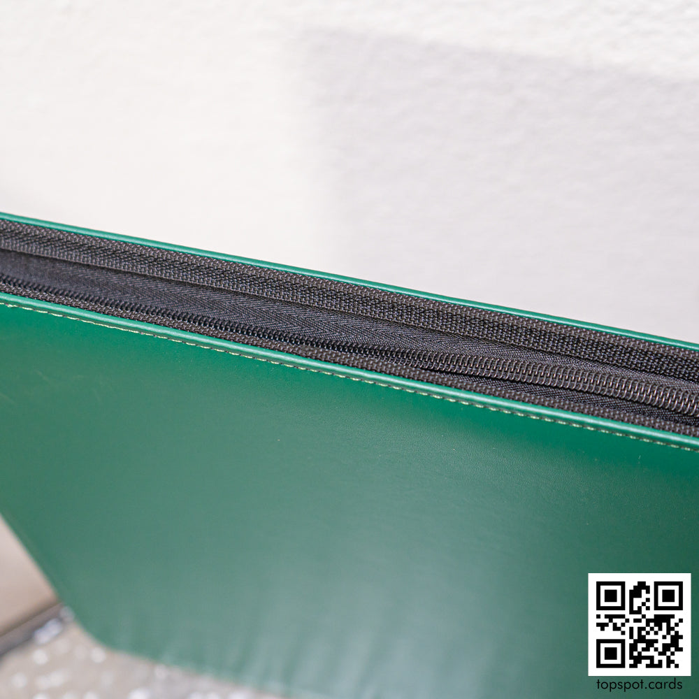 Premium 12-Pocket Zipper Binder Royal Green