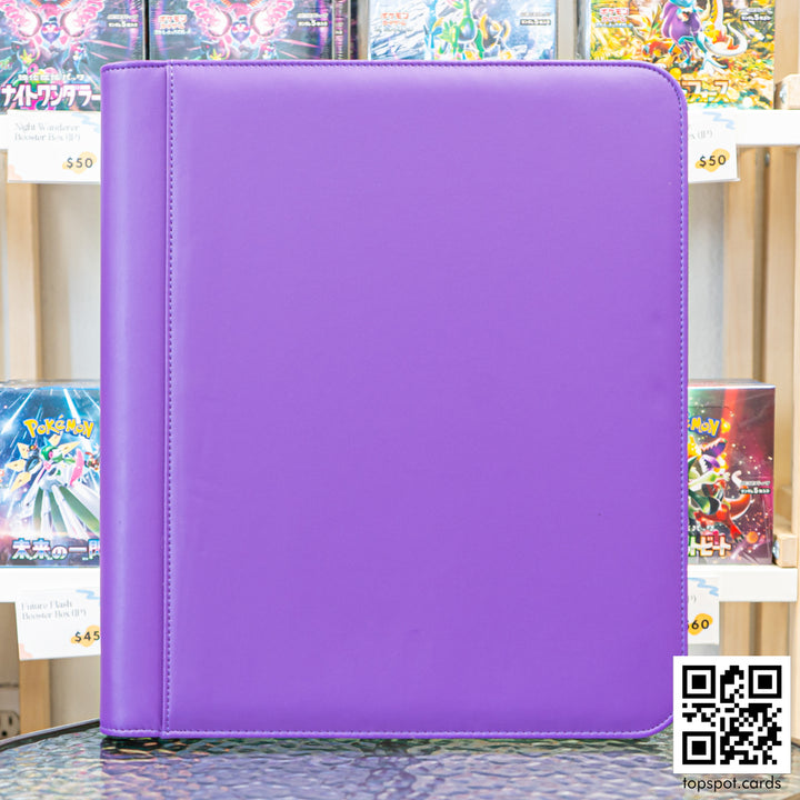 Premium 9-Pocket Toploader Binder Purple