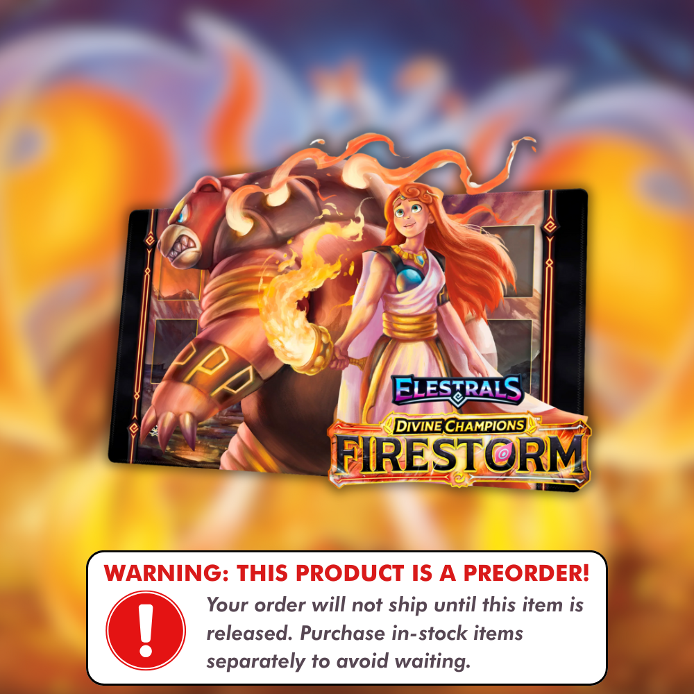 Preorder: Firestorm Majursa Champion of Hestia Playmat