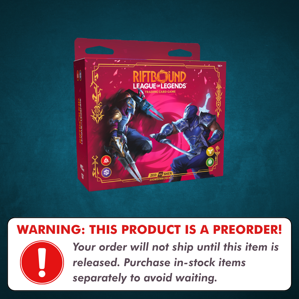 Preorder: Riftbound: Vendetta Showdown Decks: Zed vs Shen
