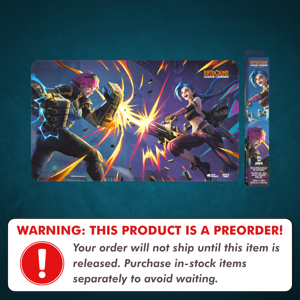 Preorder: Riftbound: Vendetta Vi vs Jinx Playmat