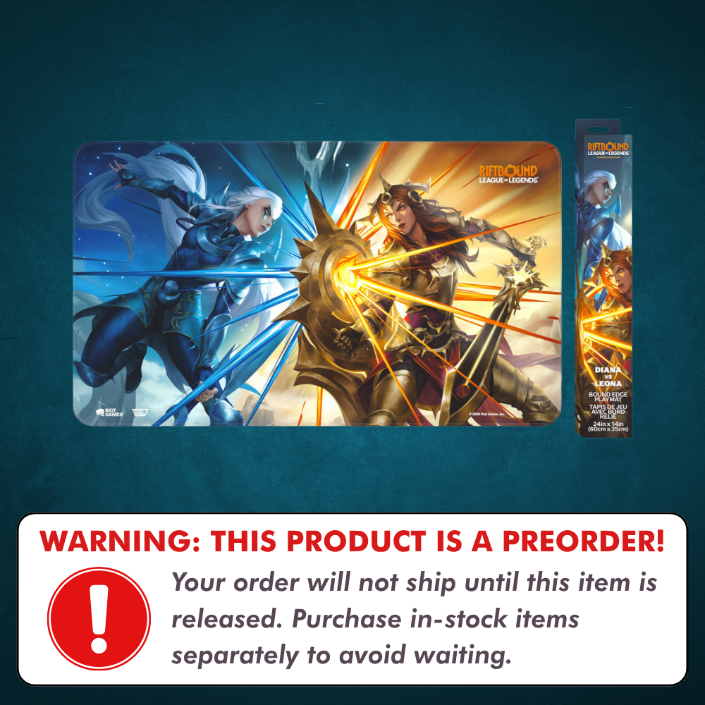 Preorder: Riftbound: Vendetta Diana vs Leona Playmat