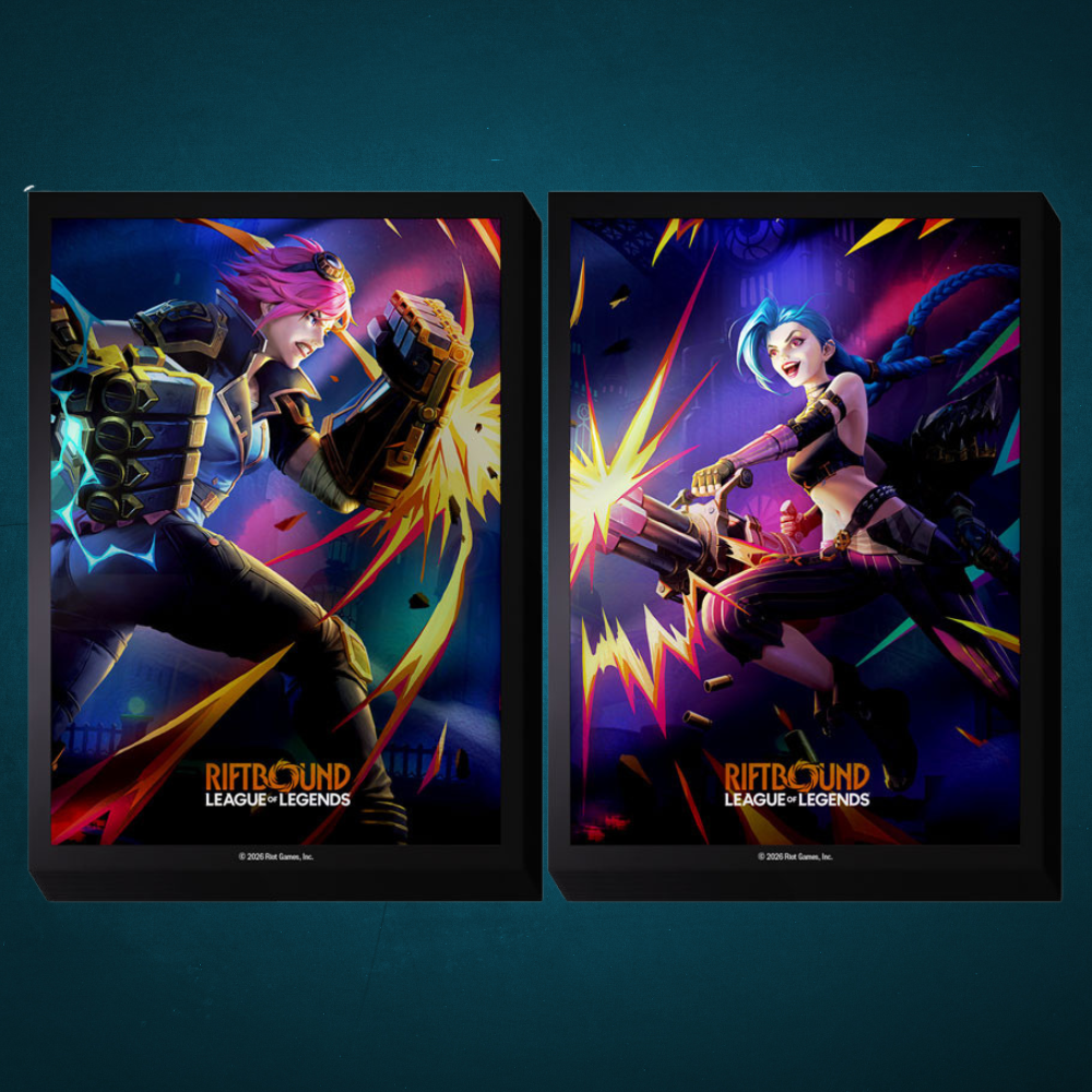Riftbound: Vendetta Vi vs Jinx Art Sleeves