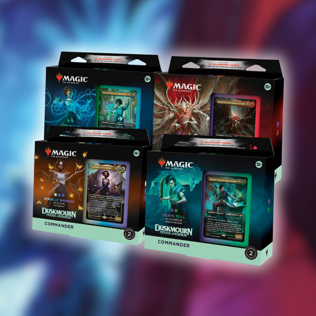 Preorder: Duskmourn Commander Deck Display (4 Decks)