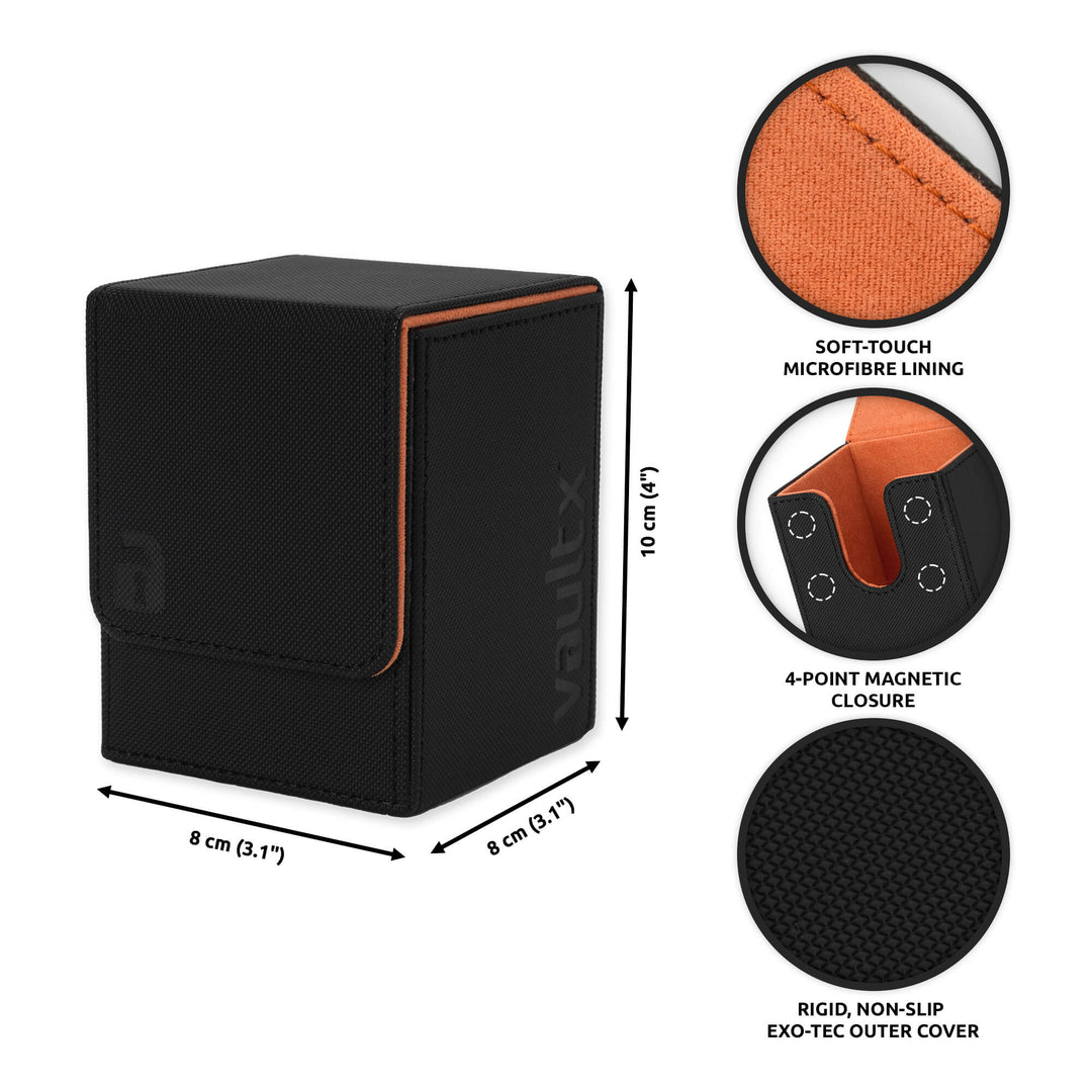 Exo-Tec Toploading Deck Box 80+ Black/Electric Orange