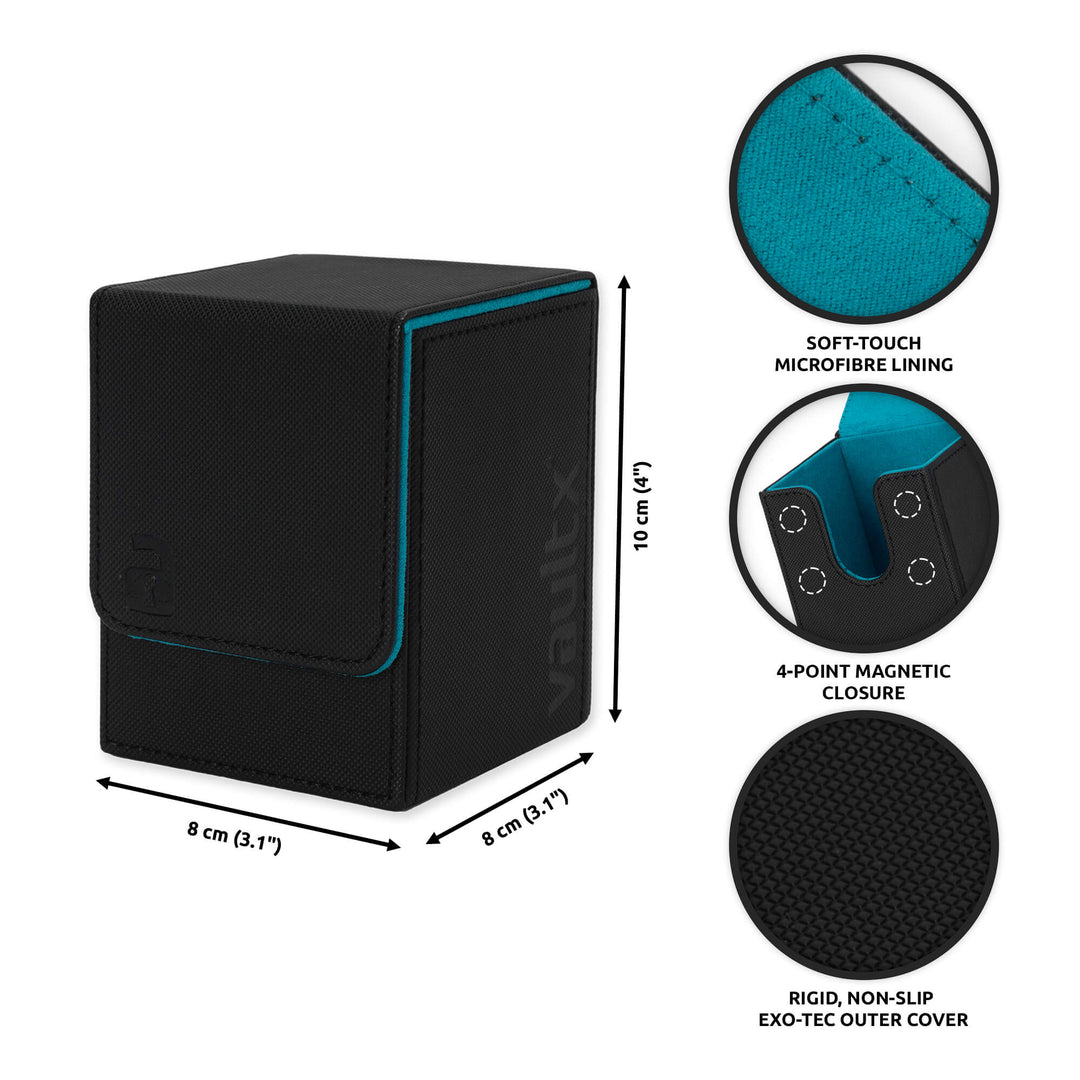 Exo-Tec Toploading Deck Box 80+ Black/Electric Blue