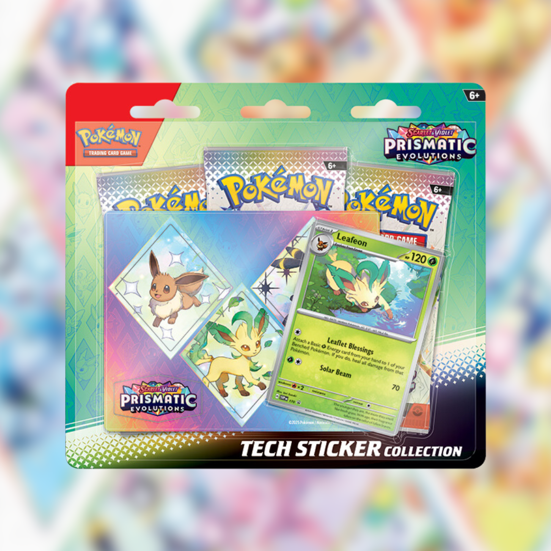 Preorder 01/17/25: Prismatic Evolutions Tech Sticker Collection - Leafeon