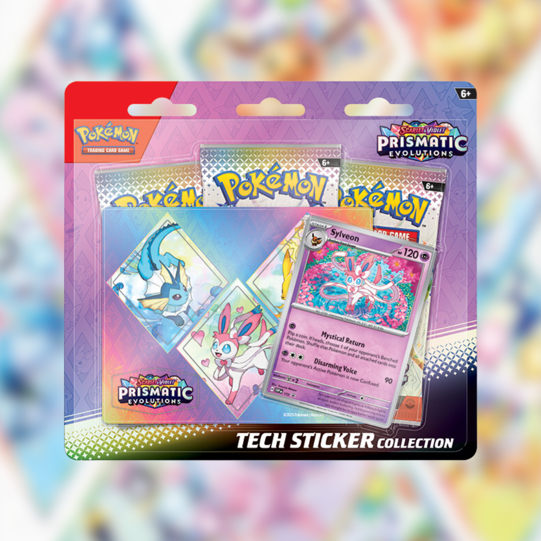 Preorder 01/17/25: Prismatic Evolutions Tech Sticker Collection - Sylveon