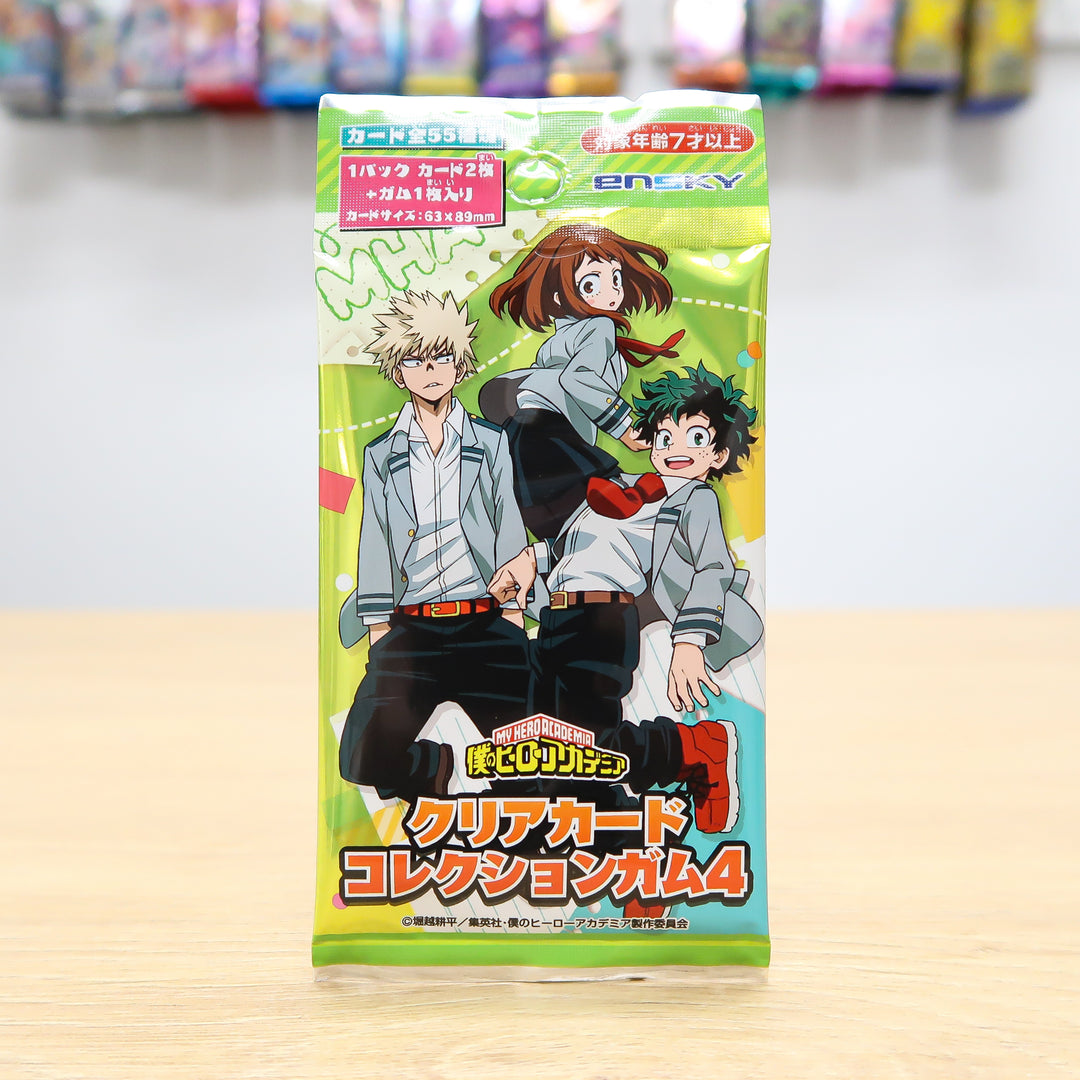 My Hero Academia Clear Card Gum Collection 4 Pack